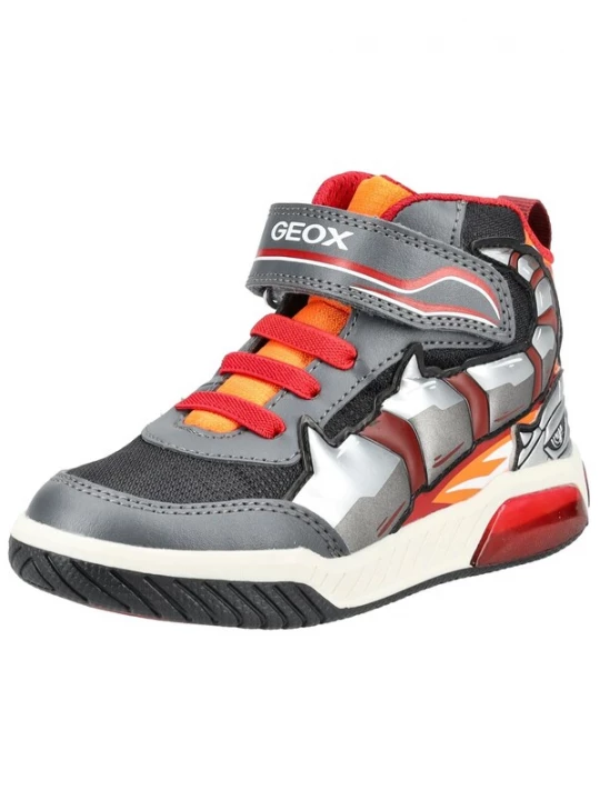 Foto van product GEOX Sneakers 'Inek' grijs / zilvergrijs / oranje / kreeft