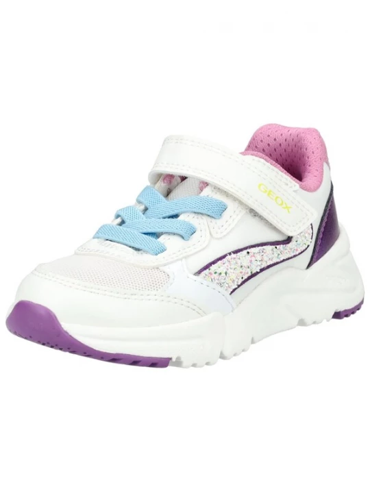 Foto van product GEOX Sneakers lichtblauw / donkerlila / rosa / wit