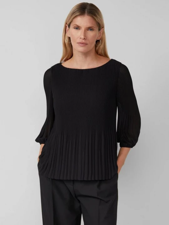 Foto van product Geplisseerde blouse met 3 / 4-mouwen s.Oliver zwart