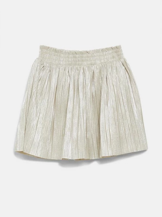 Foto van product Geplisseerde rok met zilvereffect en ingebouwde short s.Oliver beżowy