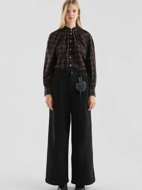 Foto van product Geplooide broek QS zwart