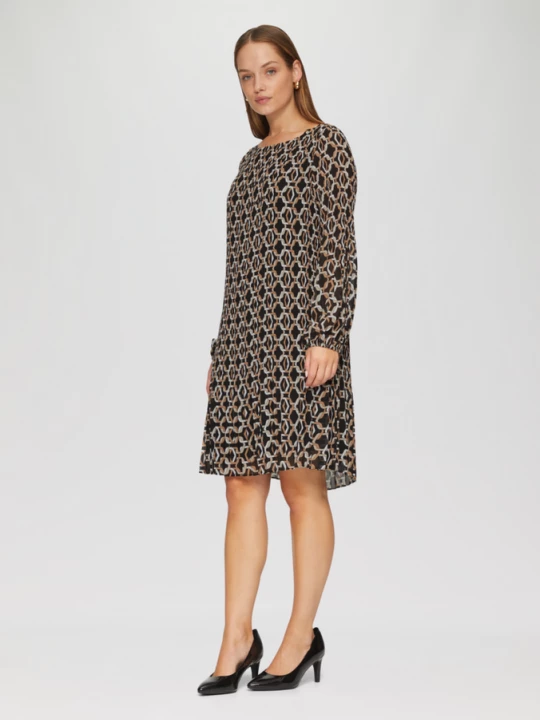 Foto van product Geplooide chiffon jurk met pofmouwen s.Oliver