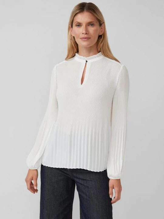 Foto van product Geplooide crêpe blouse s.Oliver crème