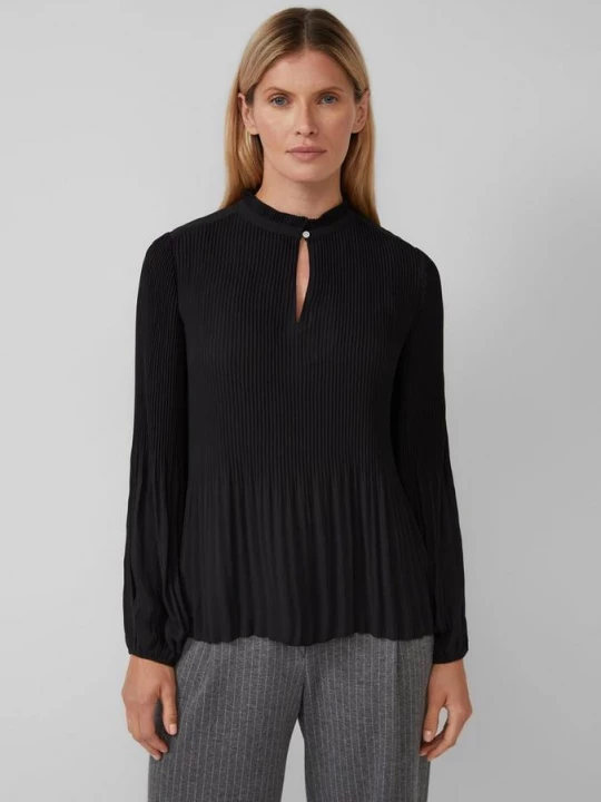 Foto van product Geplooide crêpe blouse s.Oliver zwart