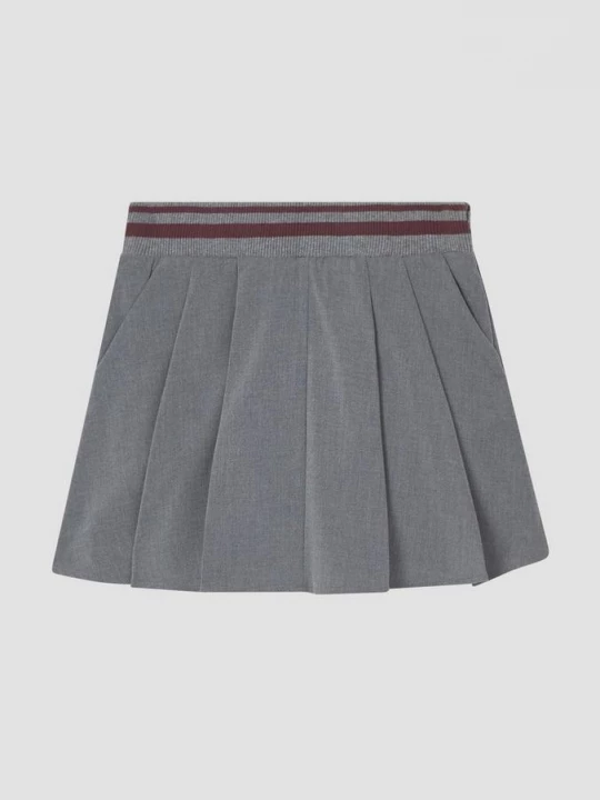 Foto van product Geplooide rok met binnenbroek en geribde tailleband s.Oliver grijs