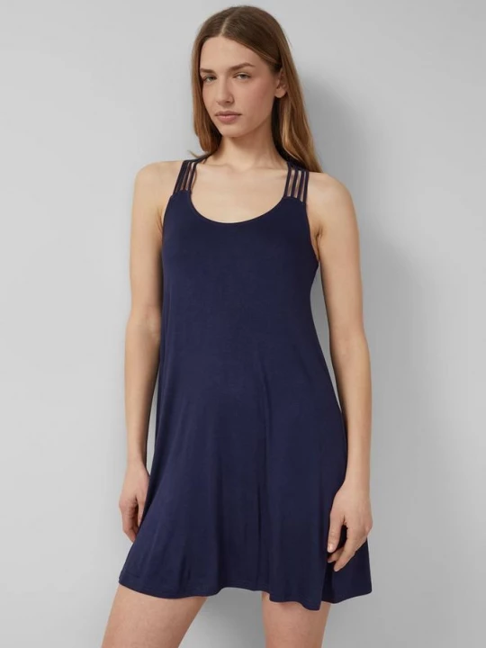 Foto van product Geraffineerde jersey strandjurk s.Oliver blauw