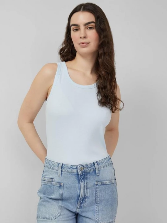 Foto van product Geribbelde tanktop s.Oliver blauw