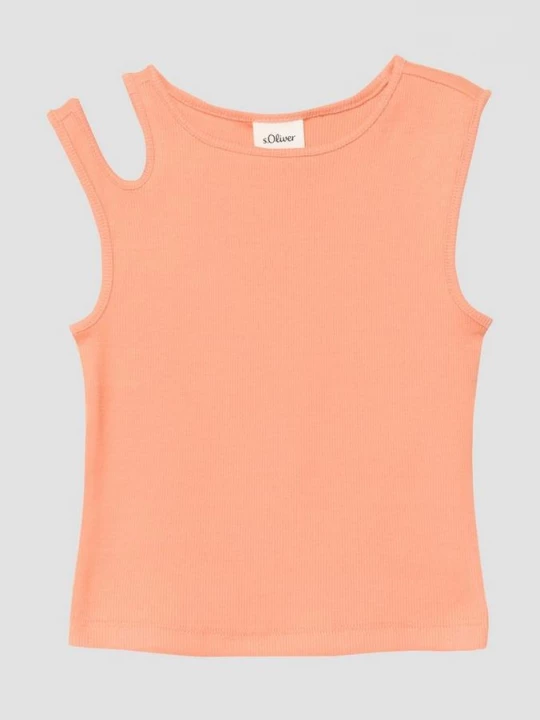 Foto van product Geribbelde top in een slanke pasvorm met cut-out detail s.Oliver