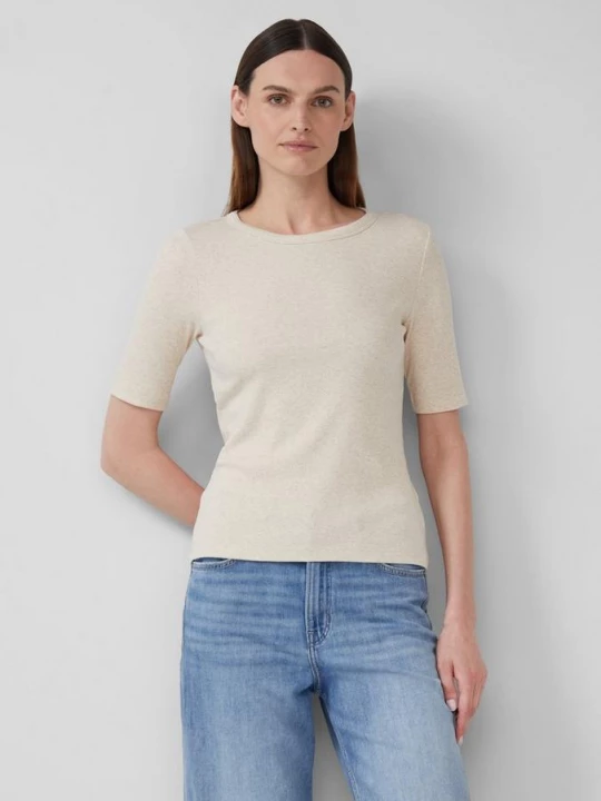 Foto van product Geribd overhemd in slim fit s.Oliver beżowy