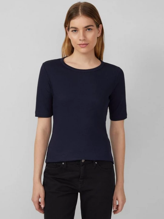 Foto van product Geribd overhemd in slim fit s.Oliver blauw