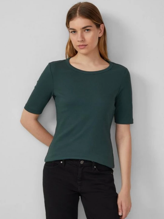 Foto van product Geribd overhemd in slim fit s.Oliver groen