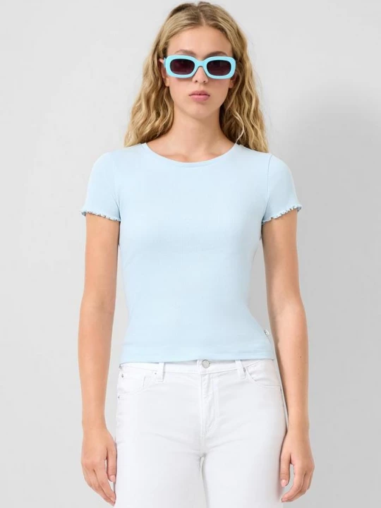 Foto van product Geribd shirt QS blauw