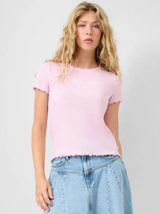 Foto van product Geribd shirt QS roze