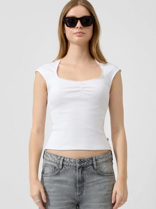 Foto van product Geribd shirt | Vanessa Mai QS wit