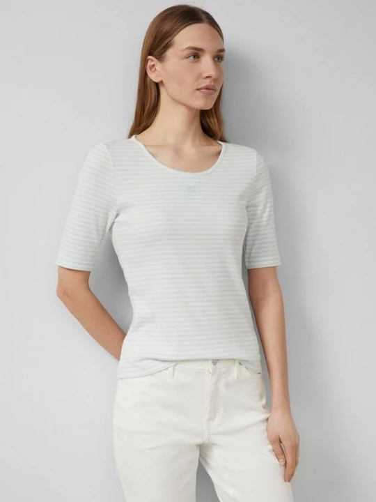 Foto van product Geribd T-shirt in slanke pasvorm met borduursel s.Oliver