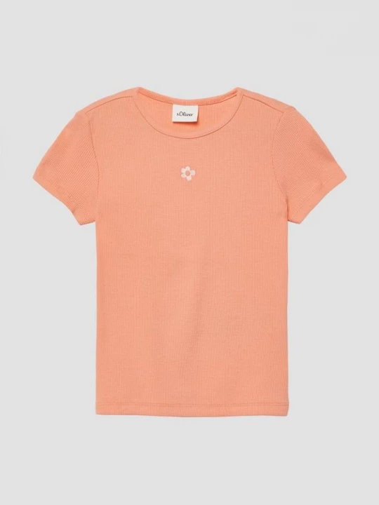 Foto van product Geribd T-shirt in slanke pasvorm met borduursel s.Oliver