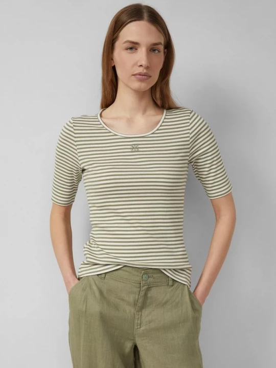 Foto van product Geribd T-shirt in slanke pasvorm met borduursel s.Oliver