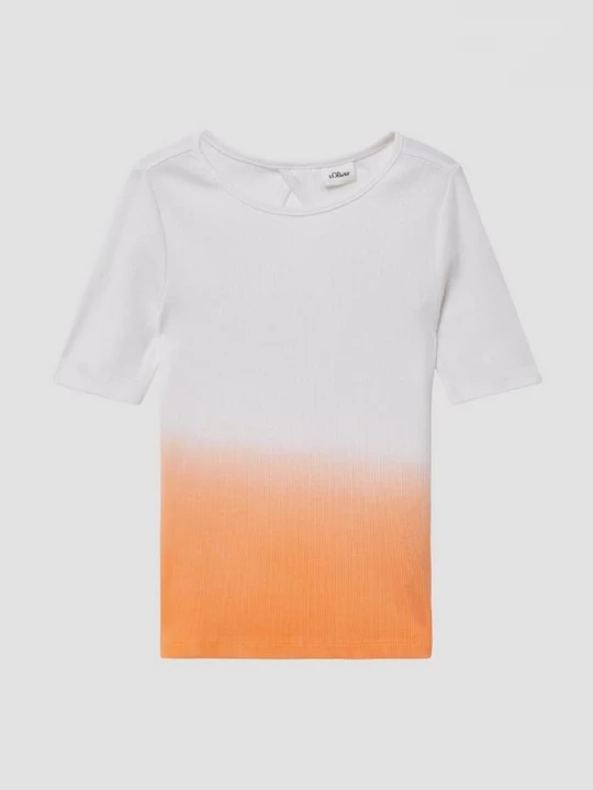 Foto van product Geribd T-shirt met cut-out en kleurverloop s.Oliver