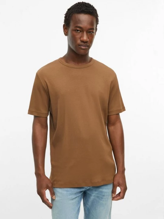 Foto van product Geribd T-shirt met ronde hals s.Oliver bruin