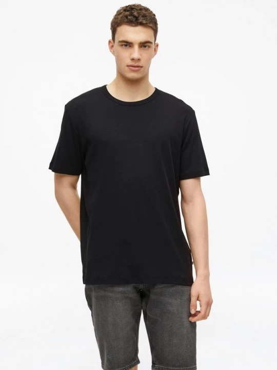 Foto van product Geribd T-shirt met ronde hals s.Oliver zwart
