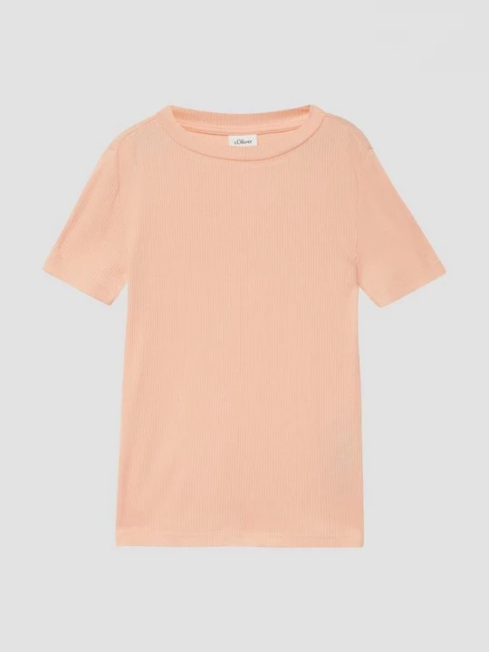 Foto van product Geribd T-shirt van viscosemix in een slanke pasvorm s.Oliver