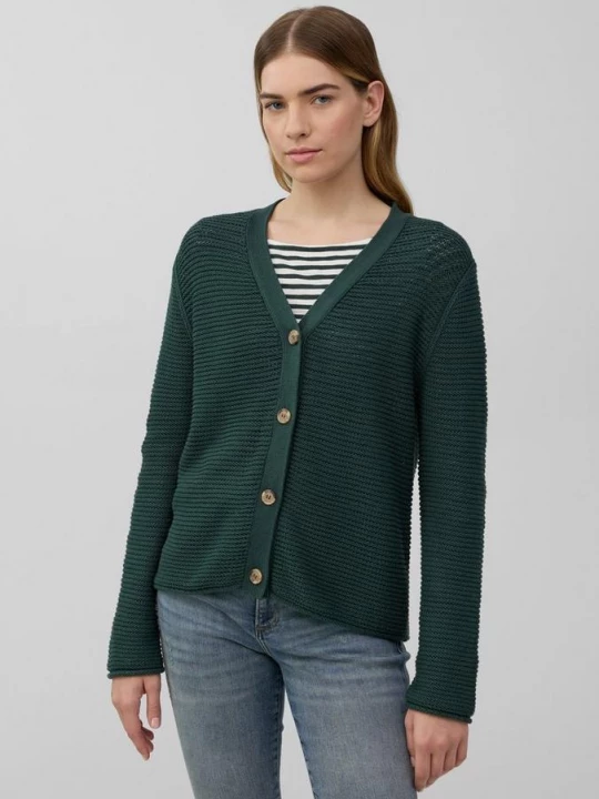 Foto van product Geribd vest met knoopsluiting s.Oliver groen