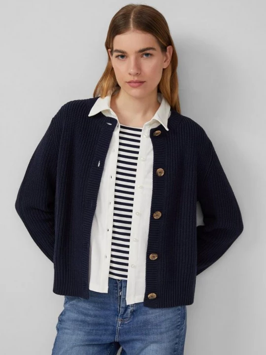 Foto van product Geribd vest van katoenmix s.Oliver blauw