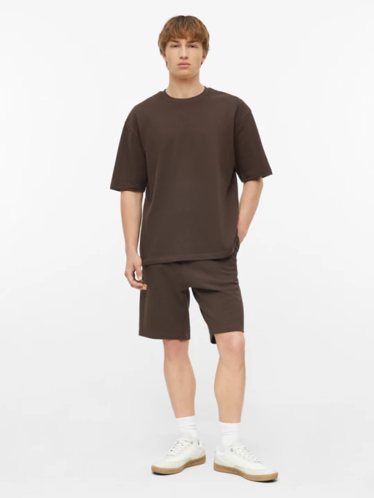 Foto van product Geribde jersey shorts met steekzakken s.Oliver bruin