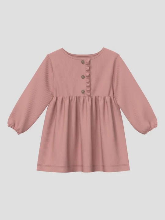 Foto van product Geribde jurk met geïntegreerd body s.Oliver roze