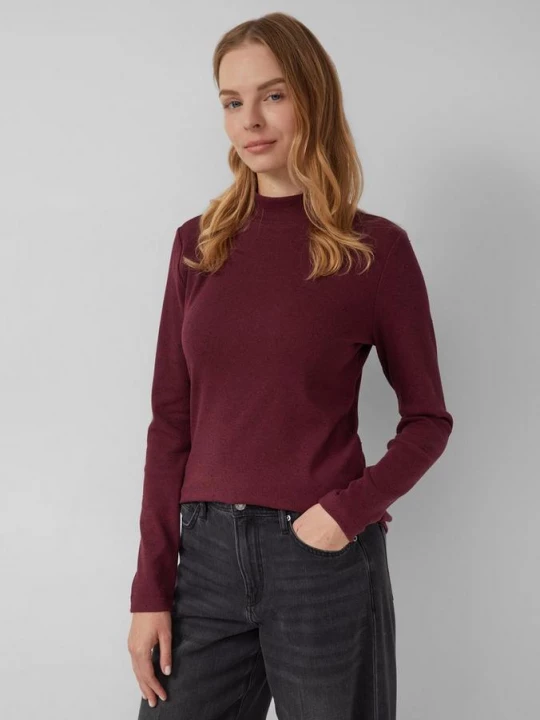 Foto van product Geribde lange mouw in slanke pasvorm met opstaande kraag s.Oliver rood