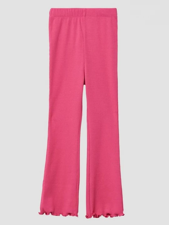 Foto van product Geribde legging met uitlopende pijpen en print all-over s.Oliver roze