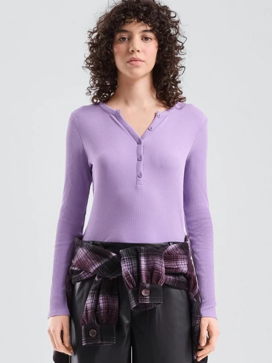 Foto van product Geribde longsleeve QS