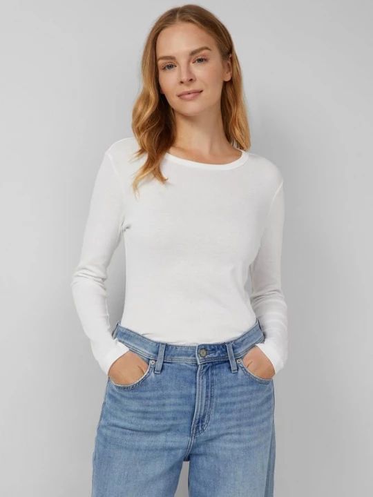 Foto van product Geribde slim-fit longsleeve in een 2-pack s.Oliver wit