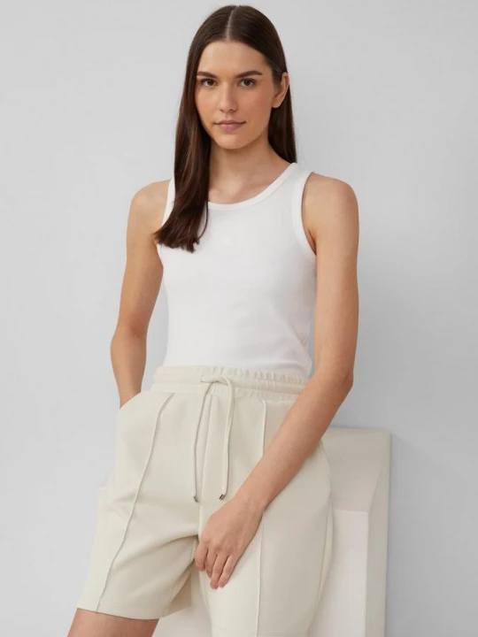 Foto van product Geribde top met een slim fit en borduursel s.Oliver wit