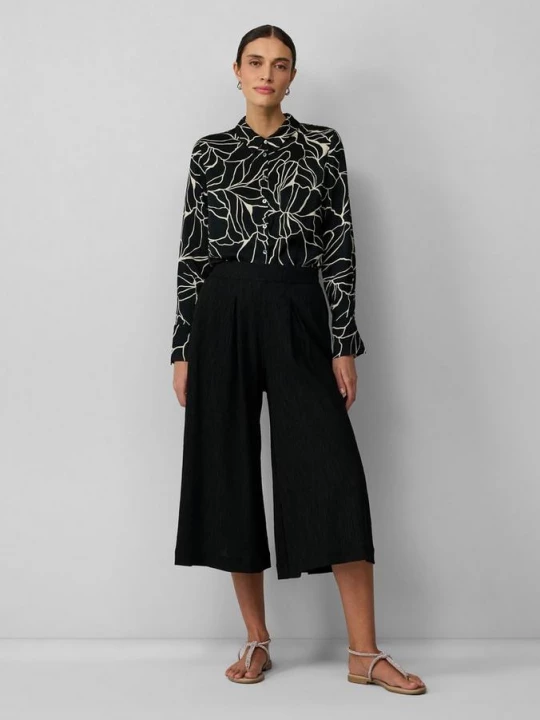 Foto van product Gerimpelde broek met elastische inzet s.Oliver zwart