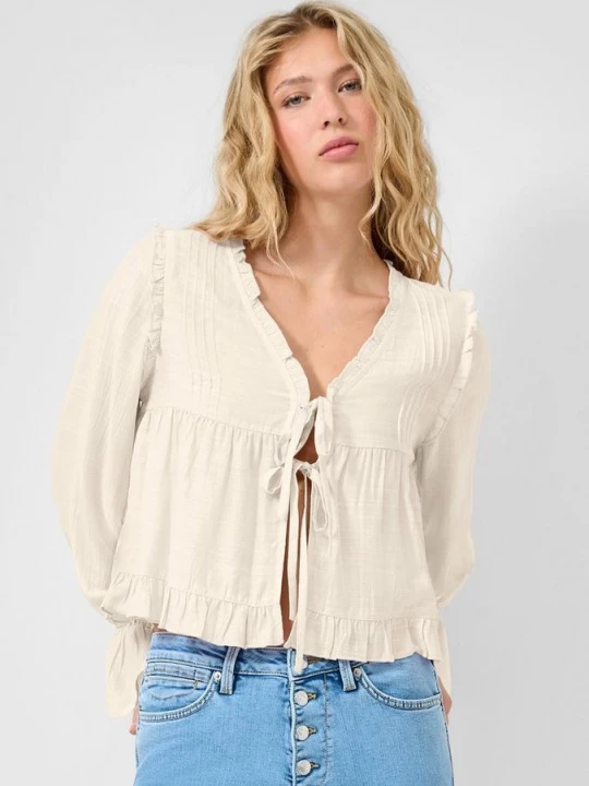 Foto van product Geruffelde blouse QS crème