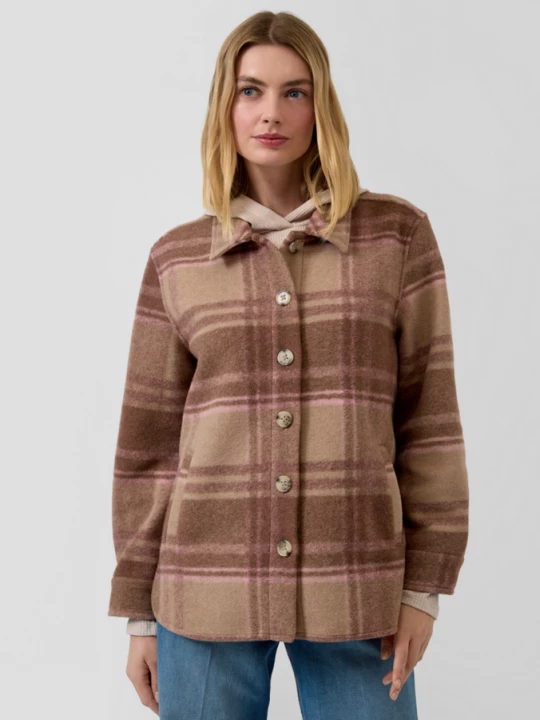 Foto van product Geruit relaxed fit jack van interlock jersey s.Oliver