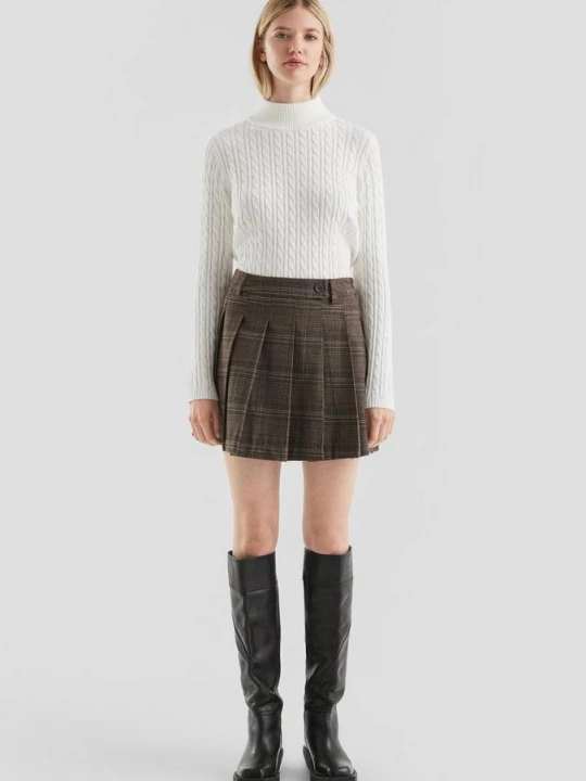 Foto van product Geruite minirok QS bruin