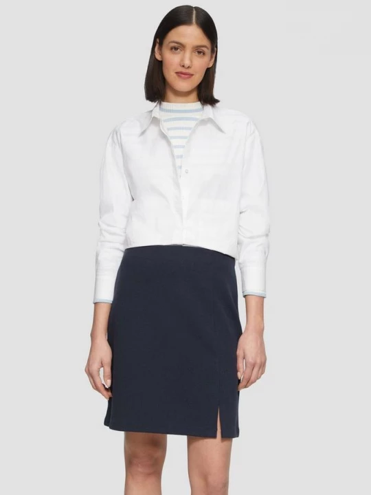 Foto van product Geruwde jersey rok met split s.Oliver blauw