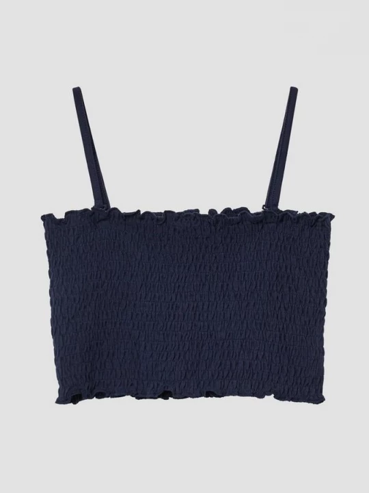 Foto van product Gesmokte cropped top met afneembare spaghettibandjes s.Oliver blauw