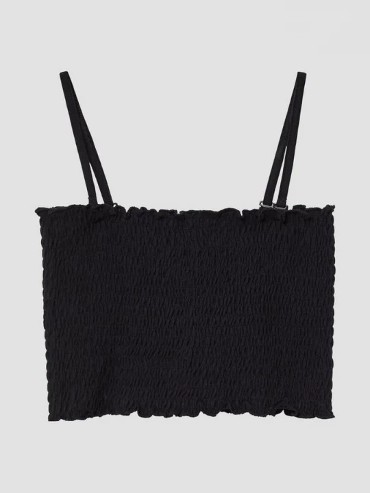 Foto van product Gesmokte cropped top met afneembare spaghettibandjes s.Oliver zwart
