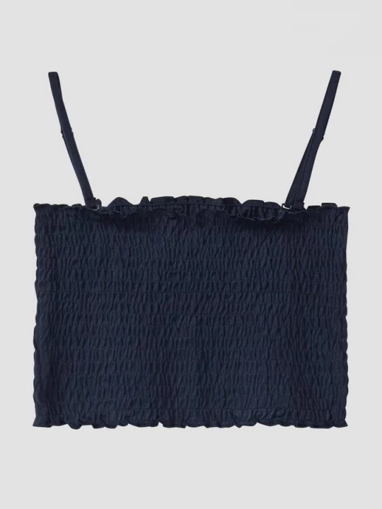 Foto van product Gesneden gesmockte top met afneembare bandjes s.Oliver blauw