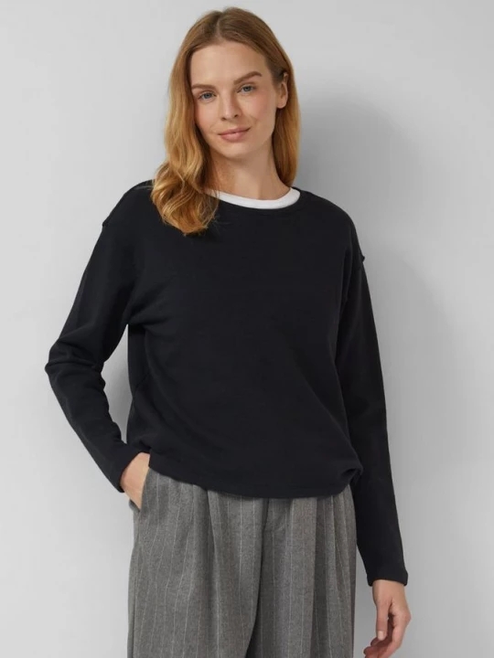 Foto van product Gesneden sweatshirt met naaddetails s.Oliver zwart