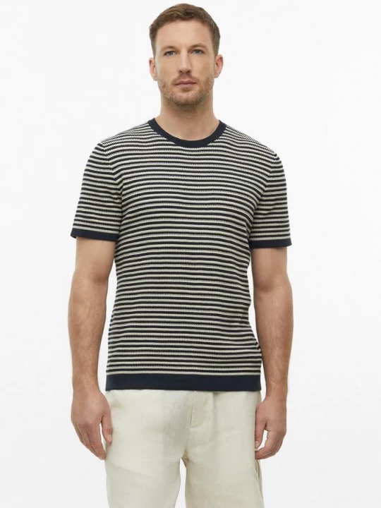 Foto van product Gestreept gebreid katoenen T-shirt s.Oliver