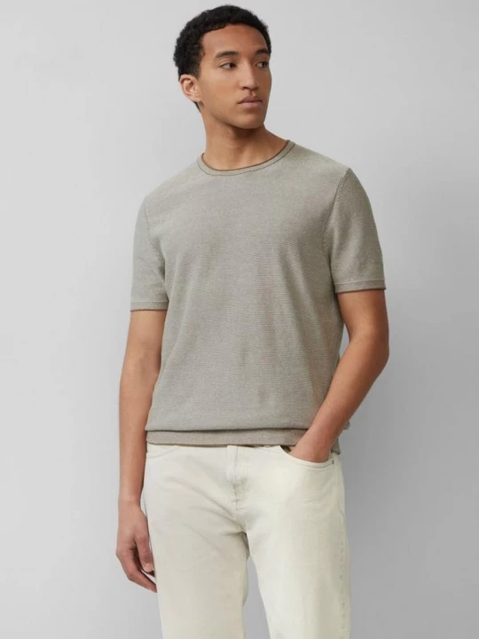 Foto van product Gestreept, gebreid T-shirt van een linnenmix s.Oliver bruin