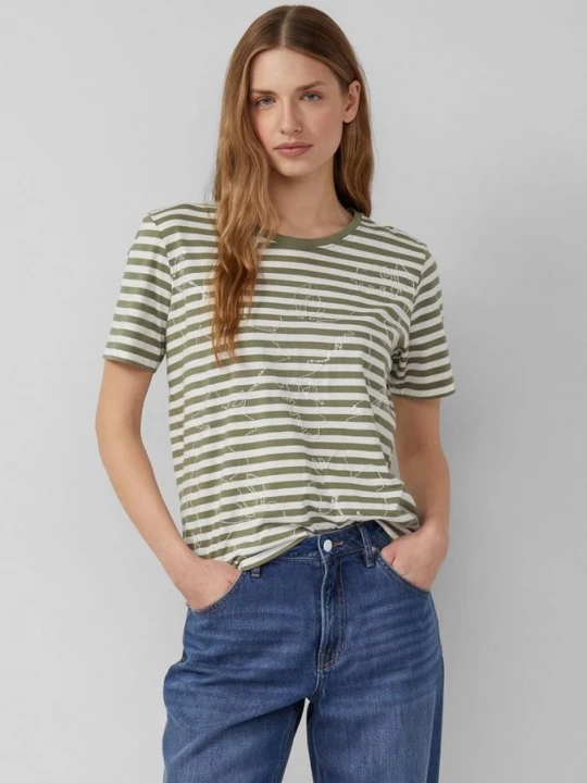 Foto van product Gestreept katoenen T-shirt met pailletten s.Oliver