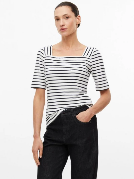 Foto van product Gestreept overhemd in een slim fit met een vierkante halslijn s.Oliver