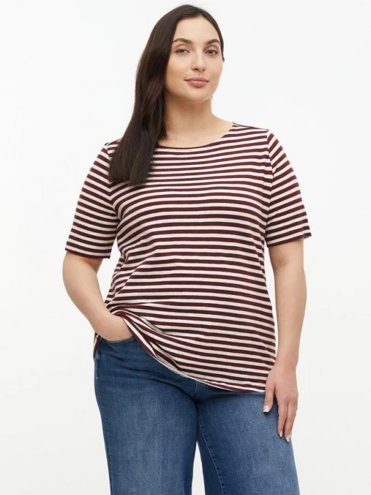 Foto van product Gestreept shirt met halve mouwen en vlamgaren s.Oliver