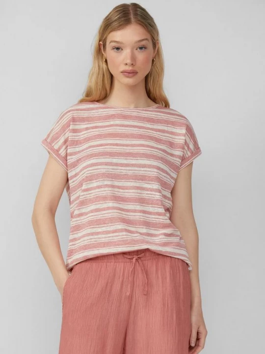 Foto van product Gestreept shirt van een viscosemix QS
