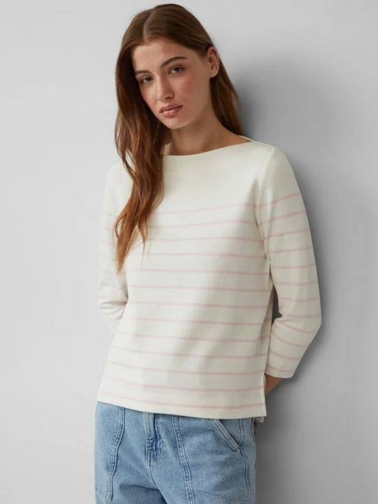 Foto van product Gestreept sweatshirt met boothals s.Oliver